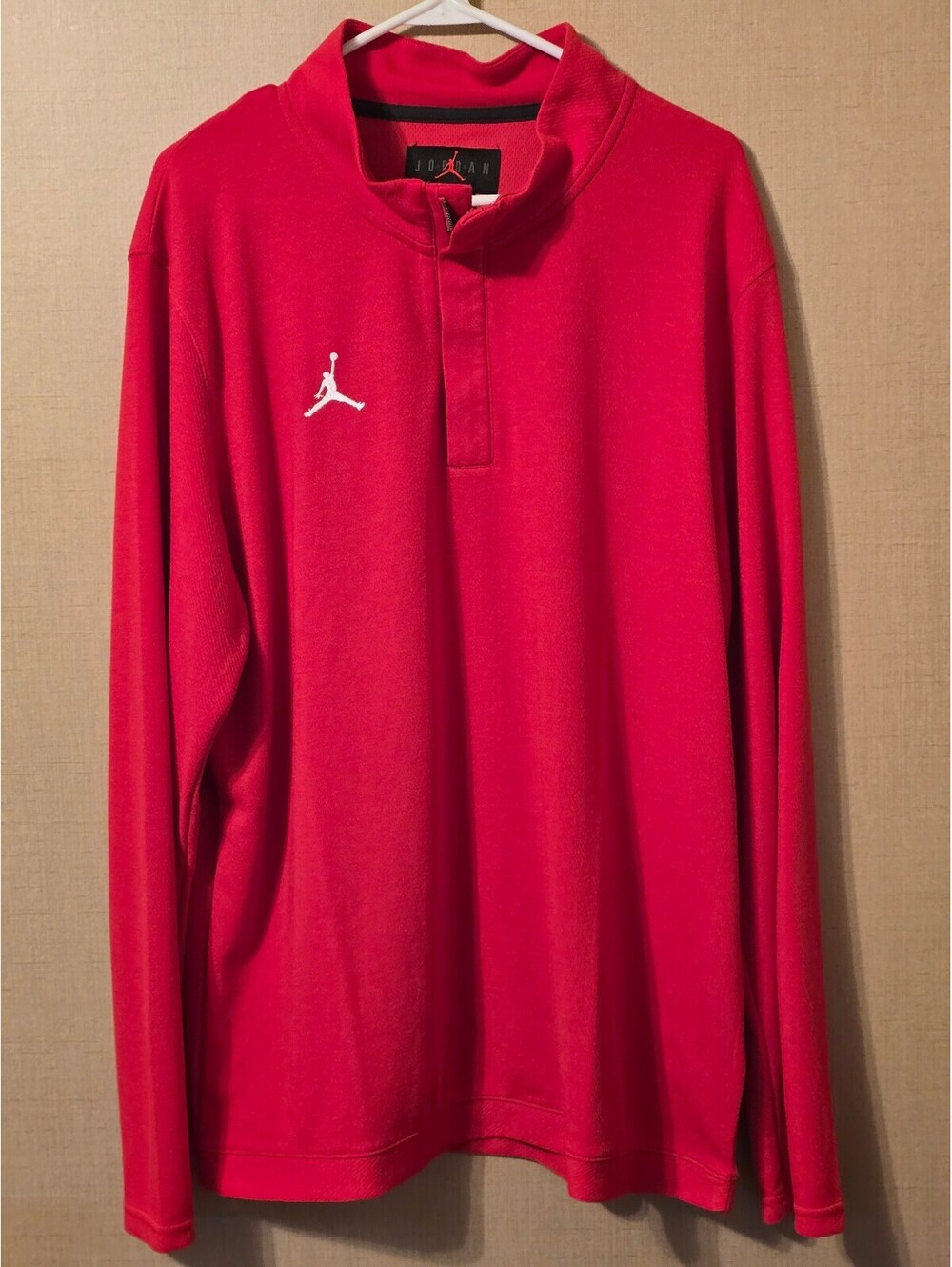 Jordan Team Dri-Fit Men's 1/4-Zip Pullover Gym Red XL Jumpman